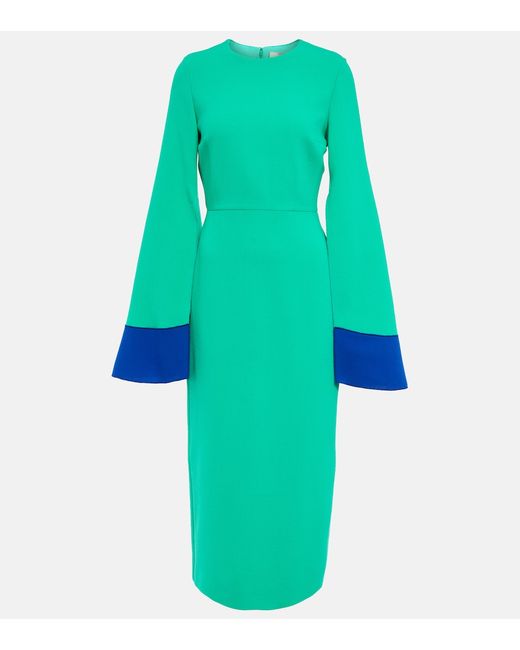 Roksanda Mire colorblocked midi dress in Red | Stylemi