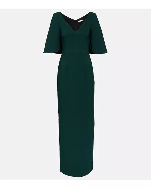 Emilia Wickstead Dareen gown in Green | Stylemi