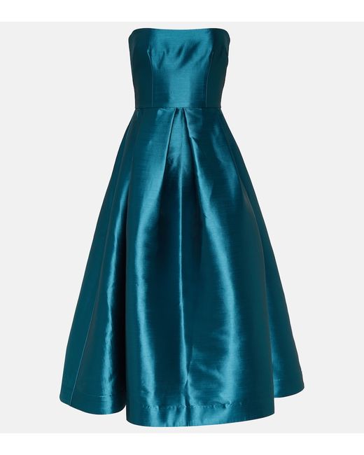 Alex Perry strapless midi dress in Green | Stylemi