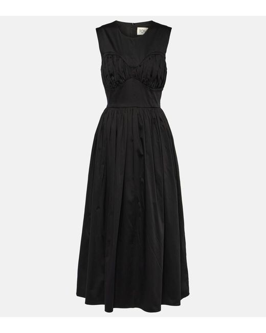 tove solene cotton poplin midi dress TOVE - Maren Organic Cotton Maxi Dress - White