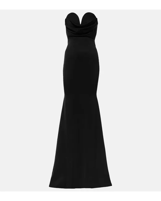 alex perry elyse dress black ALEX PERRY Elyse strapless silk-faille mini dress