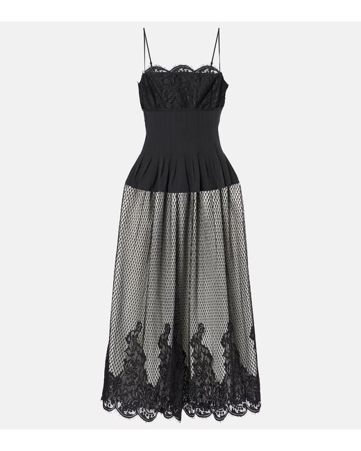 Simkhai Lilianna cotton-blend midi dress in White | Stylemi