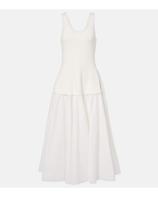chinese dress ladies Lilianna Cotton Lace Midi Dress  SIMKHAI