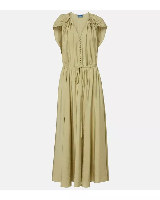 Polo Ralph Lauren Pleated midi dress in Green | Stylemi