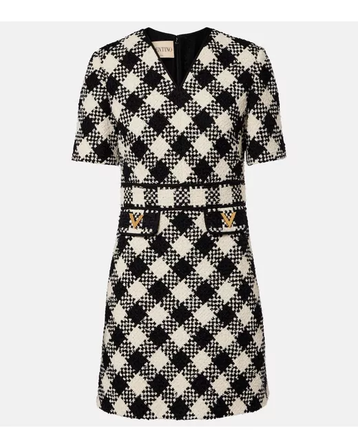 princess polly baby blue dress Tory Burch Black Tweed Mini Dress main image 0