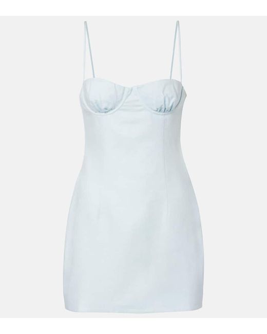 Sir. Bettina linen midi dress in White | Stylemi