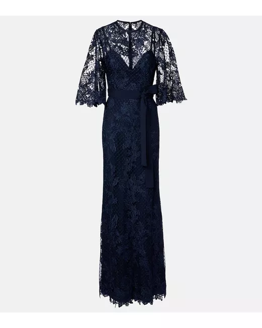 elie saab blue lace dress Off Shoulder Navy Blue Mermaid Satin Cheap Long Custom Bridesmaid Dres –  MarryLover main image 0