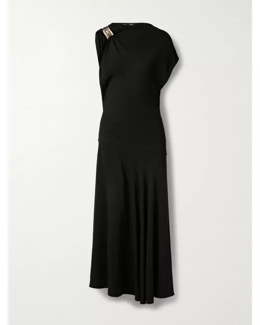 Proenza Schouler floral-print draped asymmetric day dress in Black | Stylemi