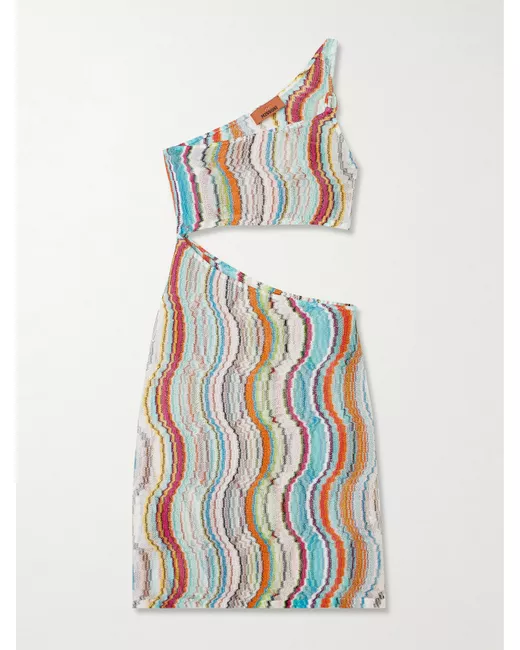 white christmas dresses Missoni Embellished Metallic Crochet-Knit Mini Dress – Runway Catalog main image 0