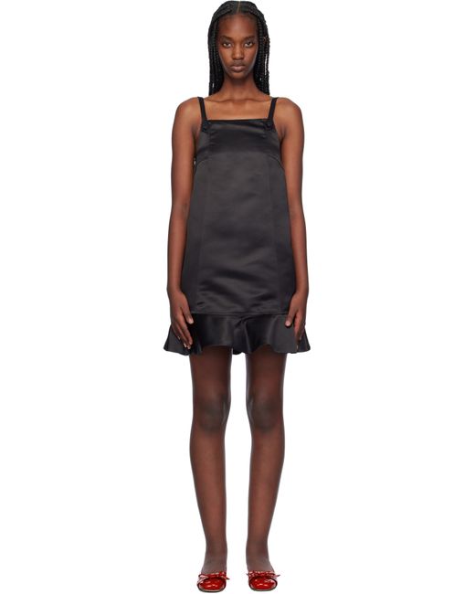 knee length dresses for ladies GANNI WOMEN-CLOTHING SHORT DRESSES Duchesse satin bubble mini dress main image 0