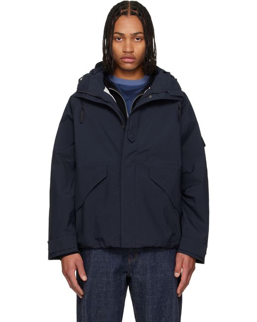 Nanamica 2L NYLON GORE-TEX Cruiser Jacket in Dark Blue | Stylemi