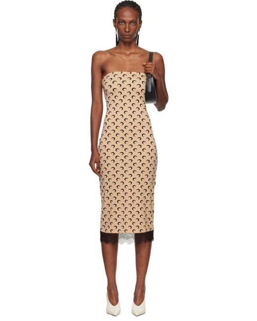 Marine Serre Crescent Moon bustier midi dress | Stylemi