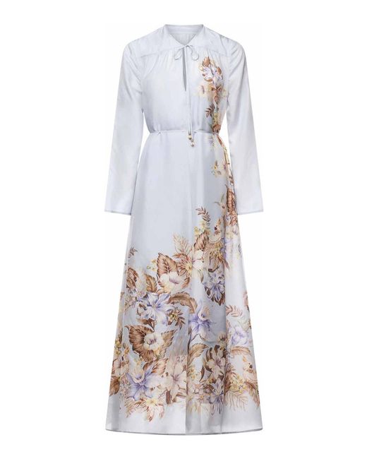 sachin and babi light blue dress ZIMMERMANN Daylight embroidered denim midi dress