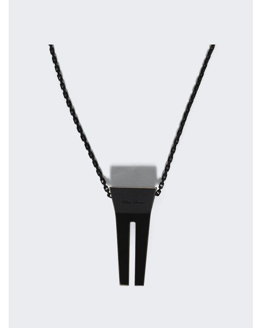 Rick Owens Open Trunk charm necklace in Silver | Stylemi