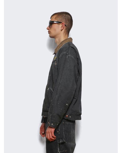 SAINT MXXXXXX + Babylon Detroit Logo-Embroidered Cotton Jacket for
