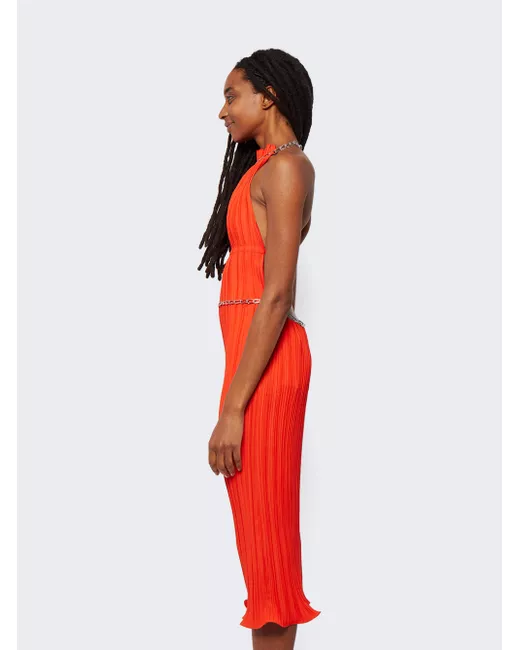 dion lee chain pleat halter dress Dresses for Women Flowy Maxi dress